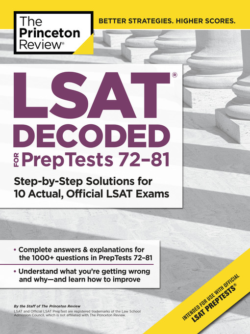 Title details for LSAT Decoded (PrepTests 72-81) by The Princeton Review - Wait list